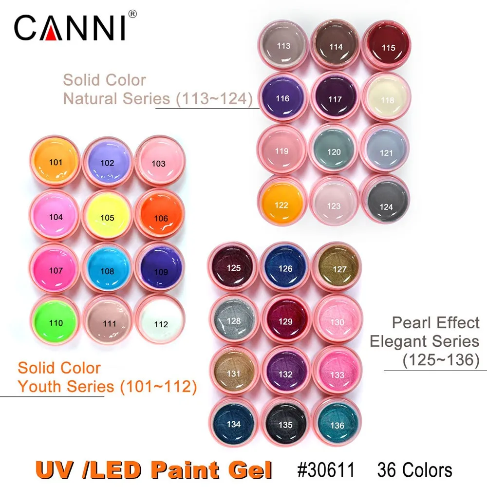 Colors Canni Soak Off Led Uv Color Nail Gel Set Canny Nail Art