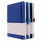 2019 High Quality PU Leather Diary Note Book With Pocket Office Logo Cover Custom A5 Planner Journal Notebook