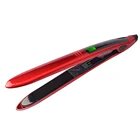 Floating ceramic plates red hair flat iron EPS118 LCD display ionic hair straightener