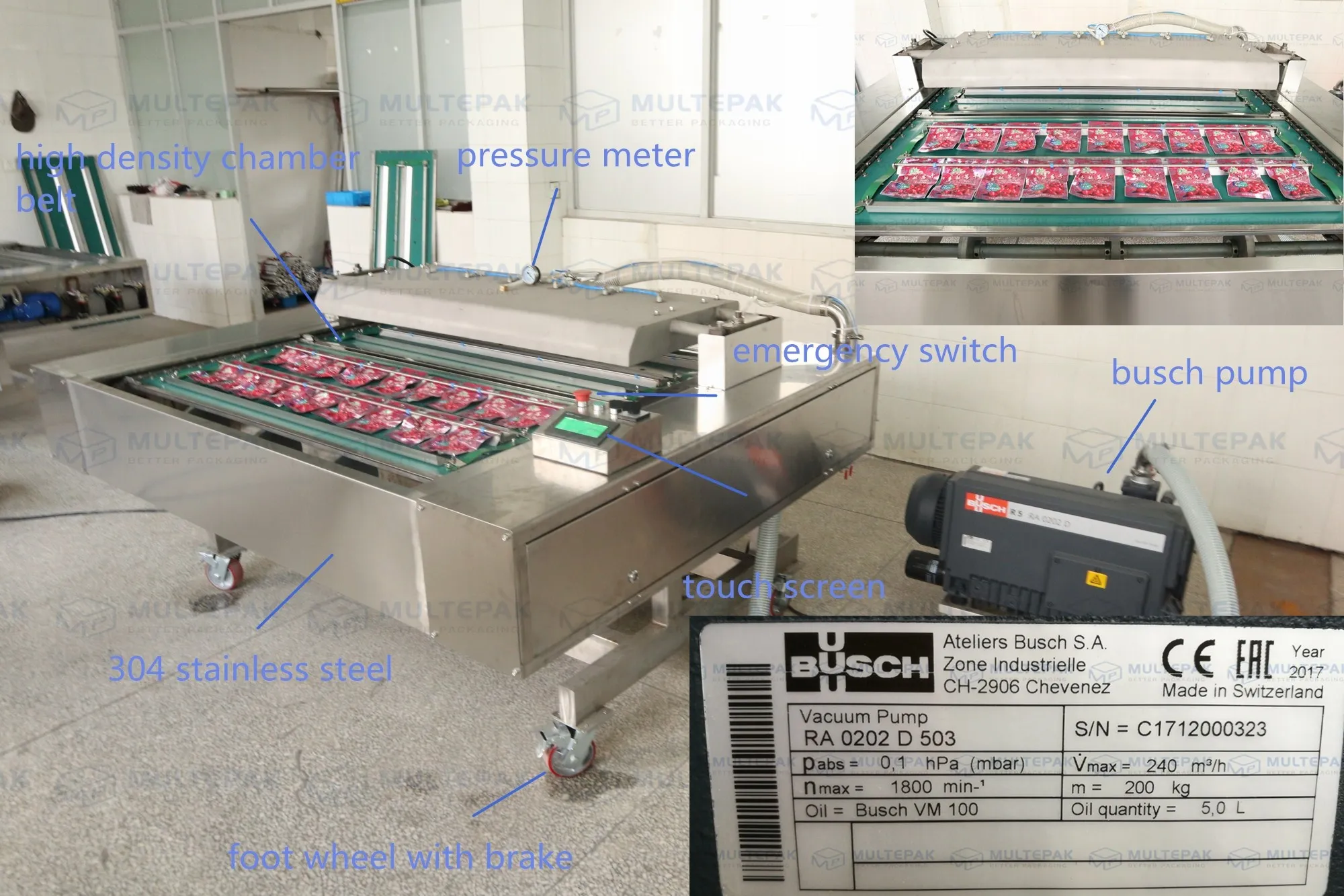 Price for high performance dates vacuum packaging / packing machine