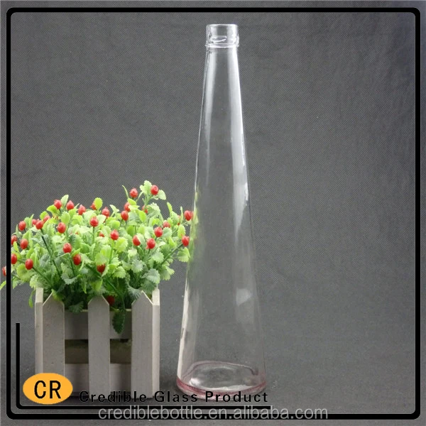 conical flask frosted glass bottle pyramid shaped glass with