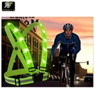 Custom black led light reflective vest and road safety flash light police