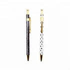 Metal Ball Pen Metal Custom Design Full Print Click Metal Ball Pen With Gold Components