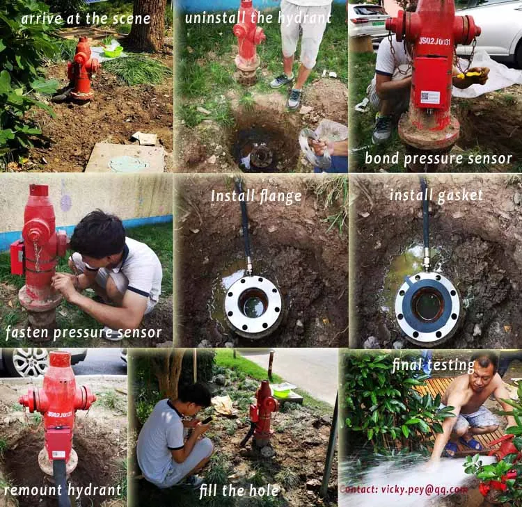 Fire hydrant NBIoT remote water pressure gauge