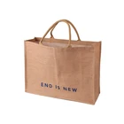 China Manufacturers 350Gsm Shopping Beach Tote Jute Bags With Logo