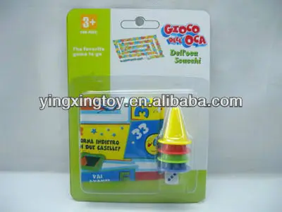 Kids plastic education toy chess game goose game