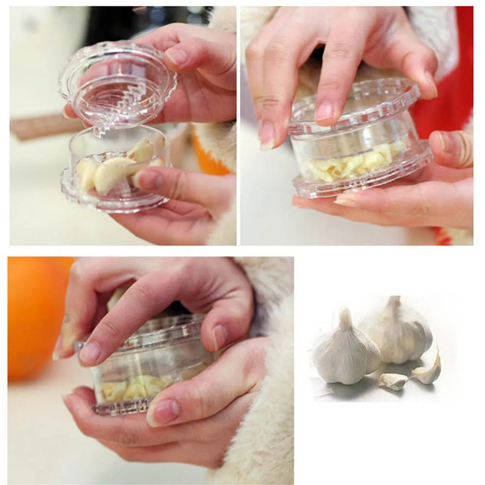 Garlic Peeler Kitchen Tool Ginger Helpful Crusher Garlic Presses Plastic Box Novelty Households Vegetable Cutter Kitchen KC1019