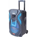 Temeisheng feiyang portable trolley speaker with box usb led port F15-03 15inch power bank soundr