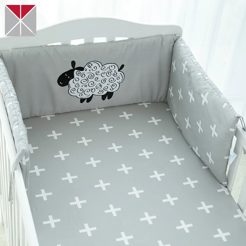 Applique Cartoon Sheep Baby Bedding Set Crib Bedding Baby Cot