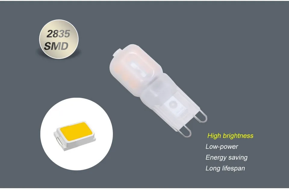 10PCS Mini G9 Led Dimmable Lamp Light 2835SMD 3W 5W Led Bulb 220V COB High Power High Transmittance 360 Degree Led Spot Light