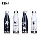 Free sample OEM aluminum metal 304 18/8 stainless steel hot cold running sport water bottles with custom logo