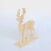 Handmade Cutout Wooden Deer Christmas Kids Toy Deer Figurine Stand
