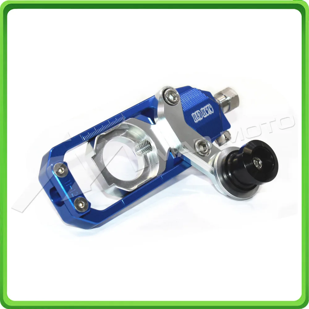 Motorcycle Chain Tensioner Adjuster with bobbins kit for Kawasaki Ninja ZX6R ZX-6R 2005 2006 2007 2008 2009 2010 2011 2012 Blue&Silver (7)