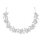 Handmade Latest Designs Crystal Leaf Bridal Wedding Hairbands Hair accessories