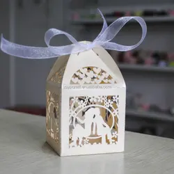 gift chocolate box ,wedding invitation gift box with ribbon