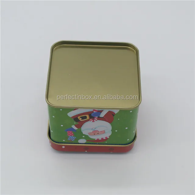 christmas festival small gift candy storage metal tin cans