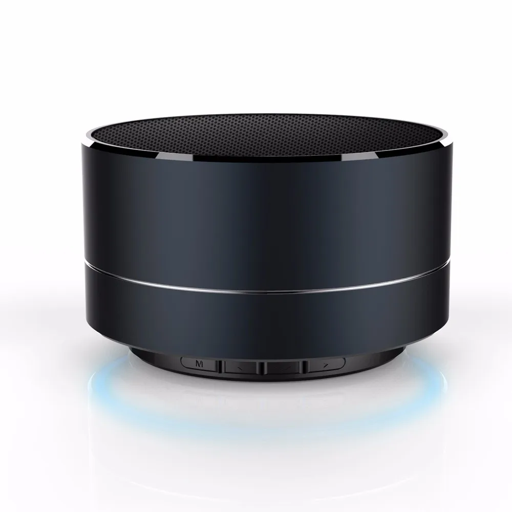Metal home theater speaker system aluminum round shape mini wireless speakers with LED light and remote control - ANKUX.COM