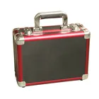 Military red short Hand portable carry aluminum gun case