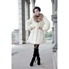 2018 Fashion Style Ladies Whole Skin Mink Coat Multicolor Real Mink Fur Overcoat with Big Fur Collar