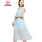 New Fashion Latest Design Lady Pleated Long Chiffon Maxi Dresses