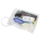 wholesale clear pvc vinyl rectangular travel handle cosmetic bag makeup bag