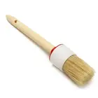 Wooden Handle Wax Brush Round Paint Chalk Oil Bristle Brush coating Tool