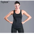 Toplook Sports Vest Fitness Clothing For Women Sleeveless Gym Tops Gym Wear Female Plus Size B34