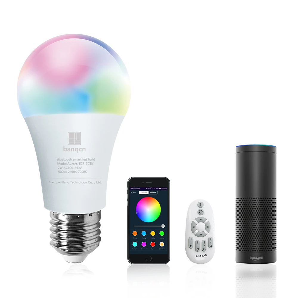 Indoor led lights -Zigbee smart home -smartphone control -app dimming & muliticolored zigbee light bulb 9w - ANKUX.COM