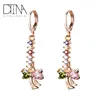 DTINA Affordable Jewelry Electroplated Champagne Bow Tie Earrings For Women