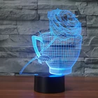 FS-3562 Rose and Cup USB Led 3D Lamp 3D Led Projector