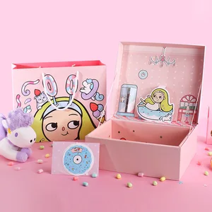 custom design cardboard paper suitcase gift box for candy or toy