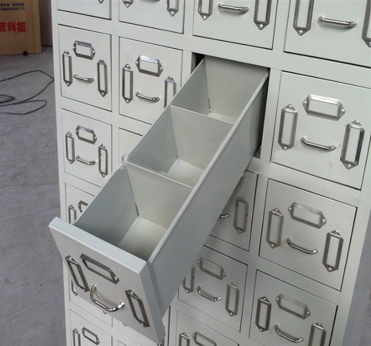 Commercial stainless steel cabinet Vertical white metal data medical cabinet with 3 drawers lateral cabient