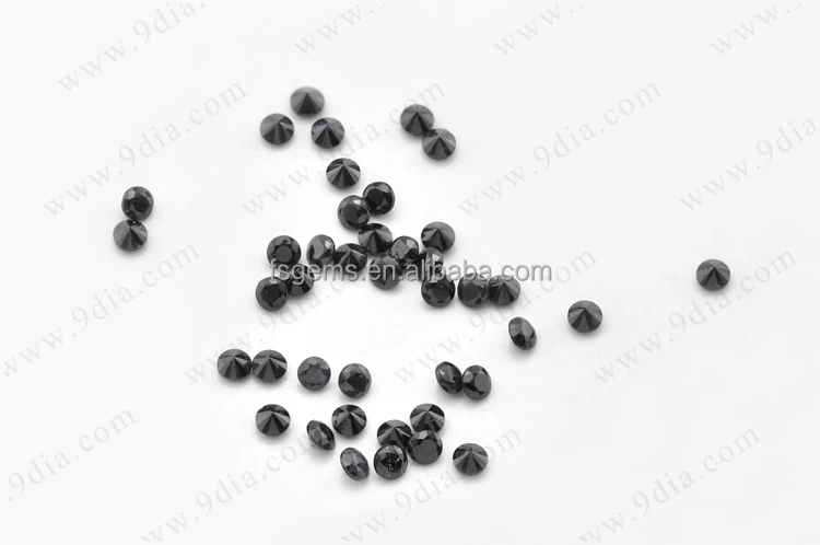 Wholesale Natural Gemstone Beads Large Stock with Factory Price 1.00mm Round Cut Black Sapphire