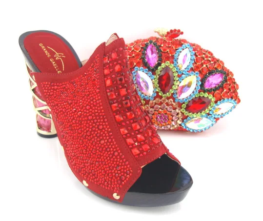 Free Shipping,Fashion woman Italian matching shoes and bags set,party shoe and Hand bag set with beads design for party dress