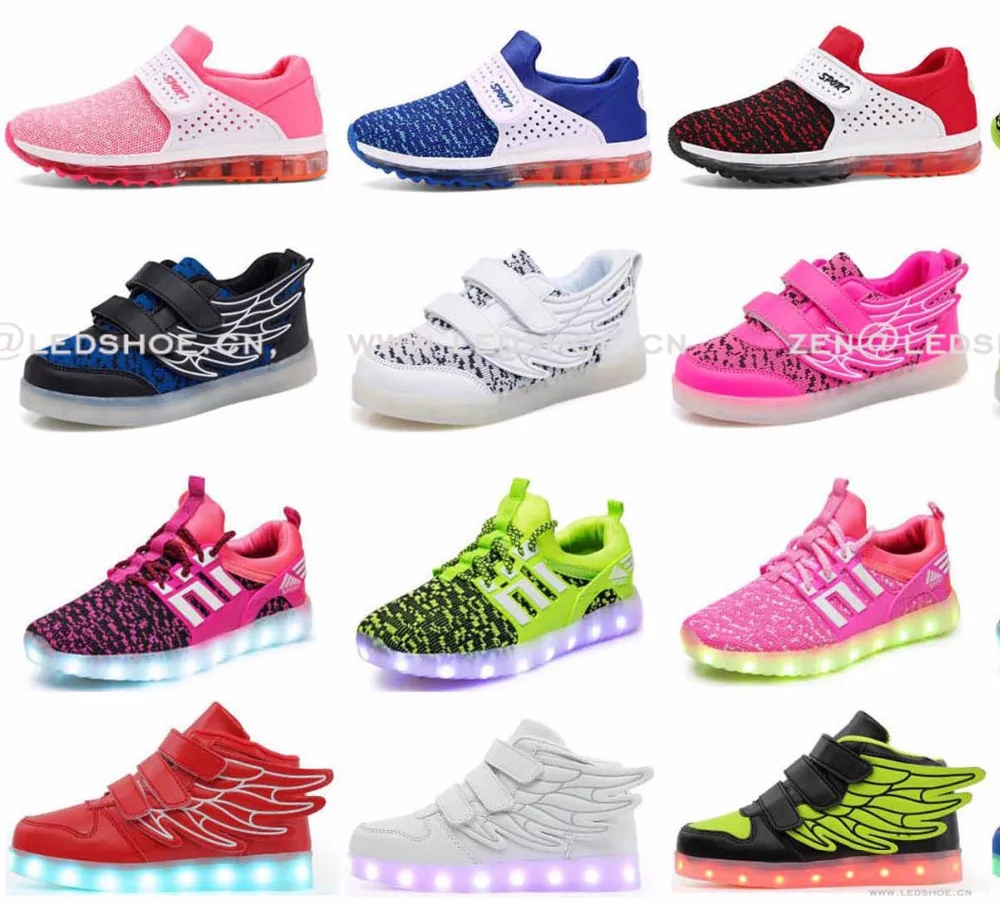 running footwear bling bling shining led switch control shoes