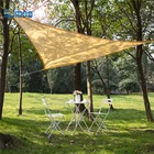 High Quality HDPE Sand Color 2.4x3M Sun Shade Sail in stock packing in carrier bags