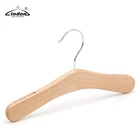 Mini Baby Kids Children Infant Anti-slip Wooden Short Coat Clothes Hangers Wood