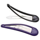 custom good quality metal 7cm epoxy snap hair clips