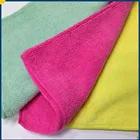 30x30cm 200gsm green color microfiber cleaning cloth