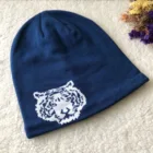 50% cotton 50% acrylic custom jacquard logo beanie hat