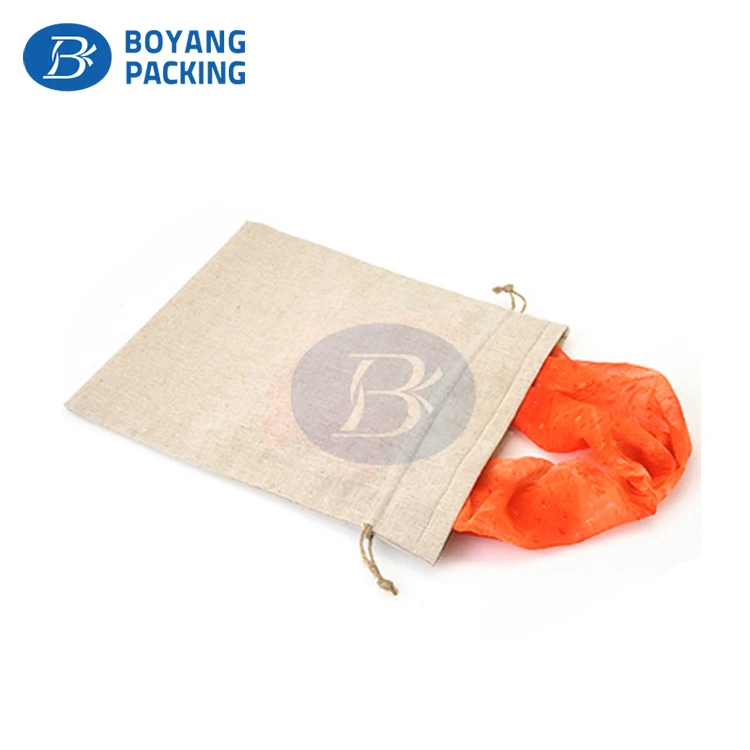 packaging custom printed eco drawstring small jute gunny bags