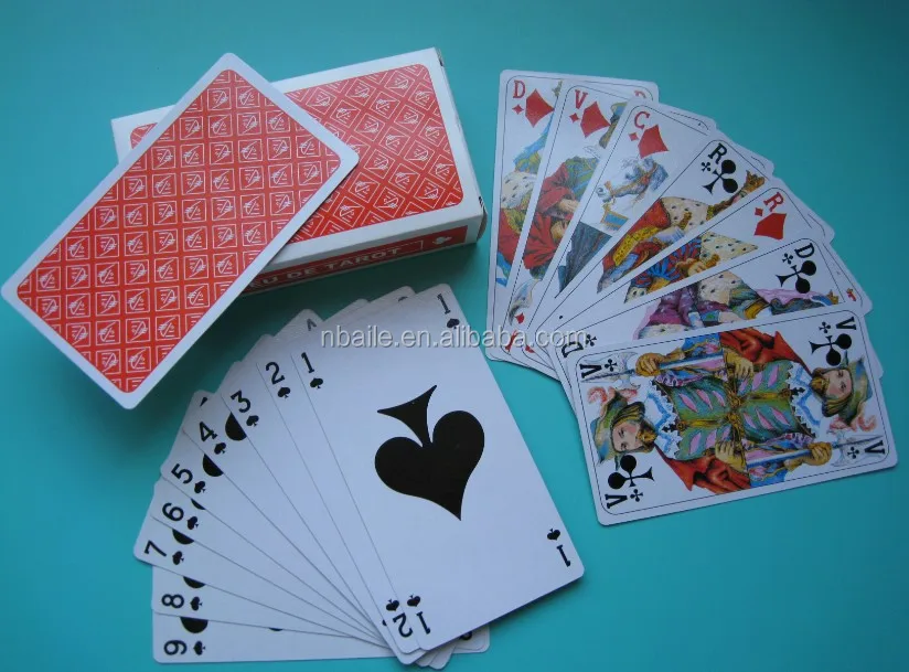 high quality paper spanish playing card, customized