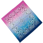 cotton printed custom tie dye pink red blue multifunctional bandana head wrap