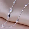 custom 2019 cheap girl chain necklace beads chain plating silver jewelry wholesale