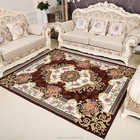 Coffee color cover silk tufting machine polyester jacquard carpet for living room