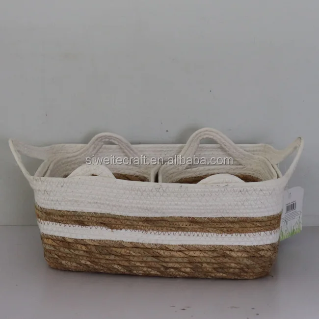 storage baskets  description name    set of 3 small hand-woven