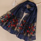 Women Scarf Wholesale Fashion Women Embroidery Flowers Muslim Scarf Hijab