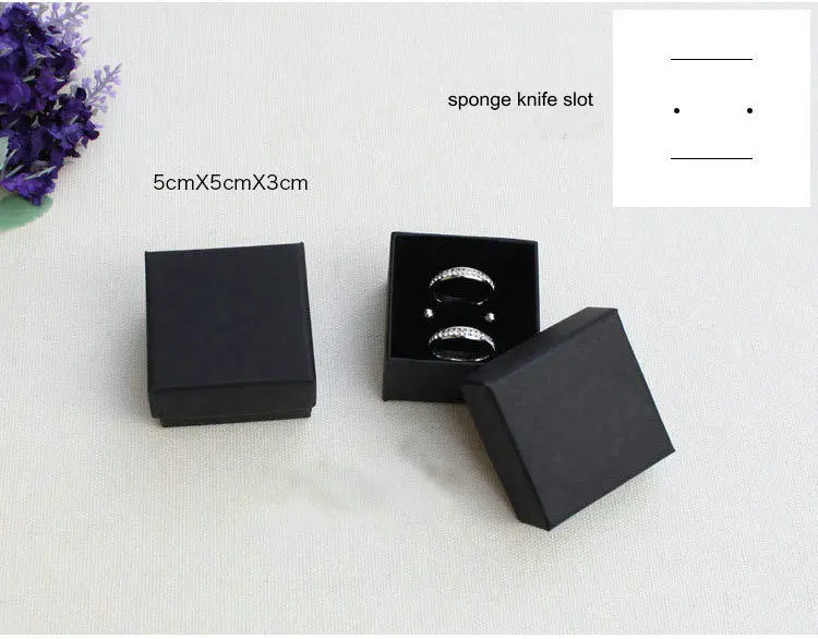 wholesale custom logo black packaging paper jewelry gift box