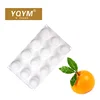 Custom Silicone Products Factory Outlets New Listing 12 Orange Mousse Mold Silicone Baking Cake Mold