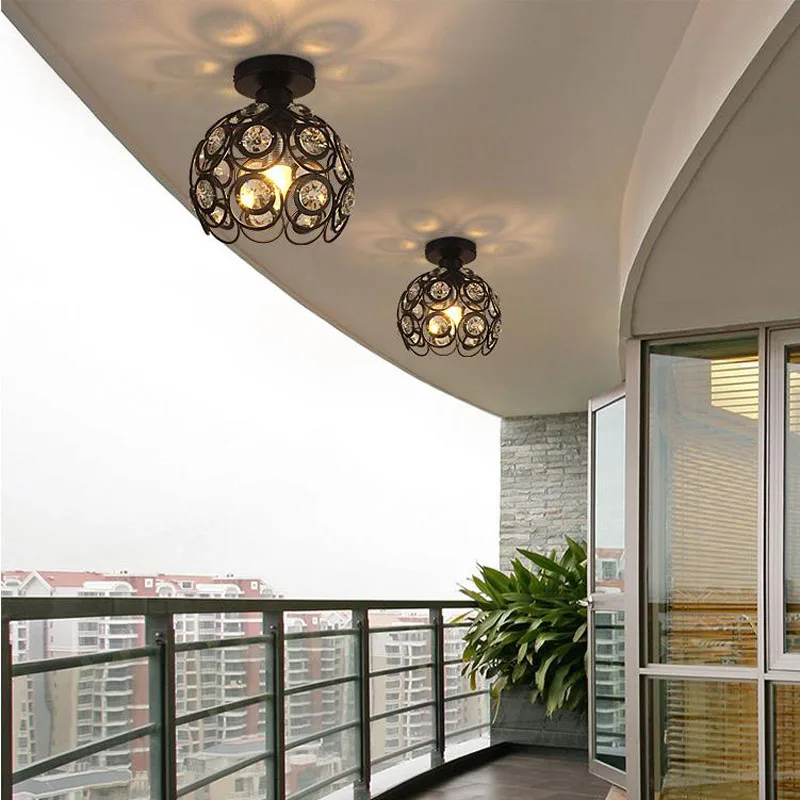 Vintage Metal Ceiling Lamp crystal Retro Lights  (5)